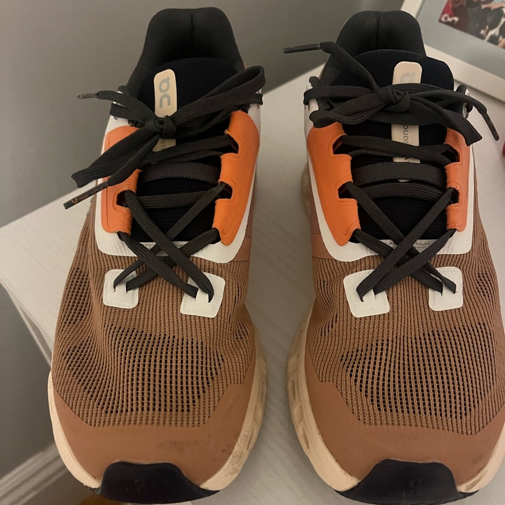 On Running Women's Shoes in Brown and Orange
